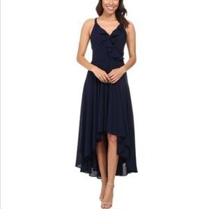NWT Kut from the Kloth Navy High Low Maxi Dress Size‎ 4